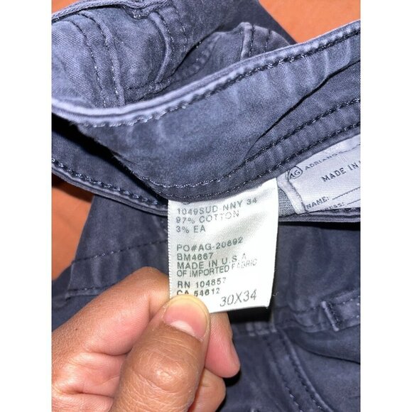 Adriano Goldschmied Mens The Protege Straight Leg Jeans Size 30x34 Black Denim - Picture 7 of 9